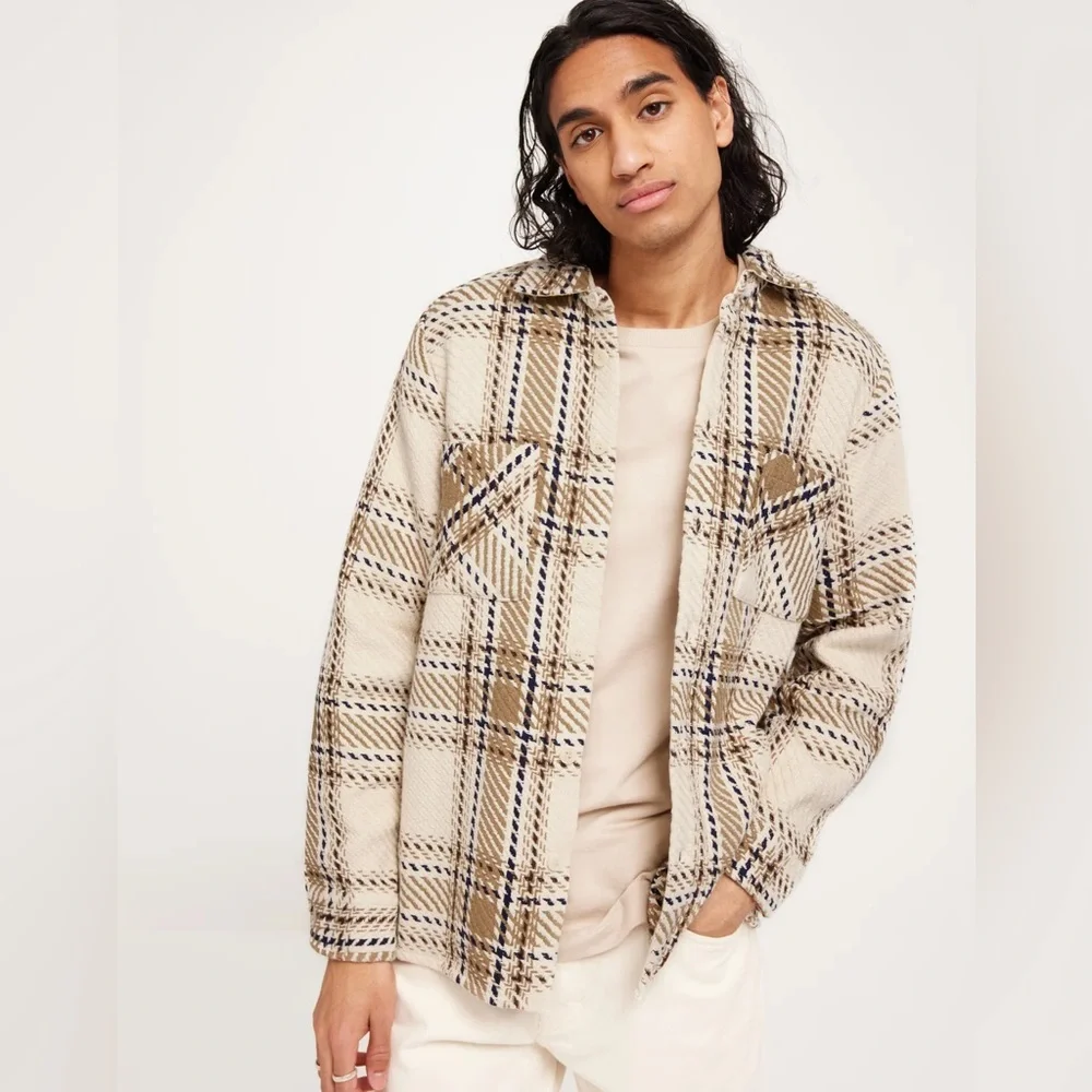 Wax London Whiting Overshirt Ecru Beige - Picture 2 of 9